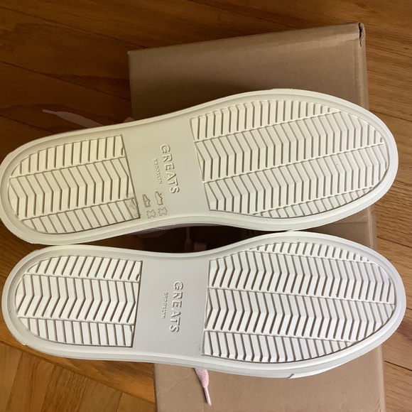 GREATS The Royale Perforated Leather Sneaker Blush SZ 9.5 - Picture 13 of 16